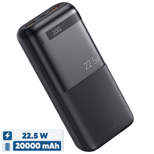 پاوربانک 22.5 وات ریمکس مدل RPP-72 ظرفیت 20000 میلی آمپر ساعت