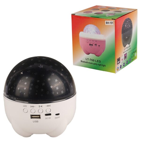 چراغ رقص نور اسپیکر دار مدل LT-750