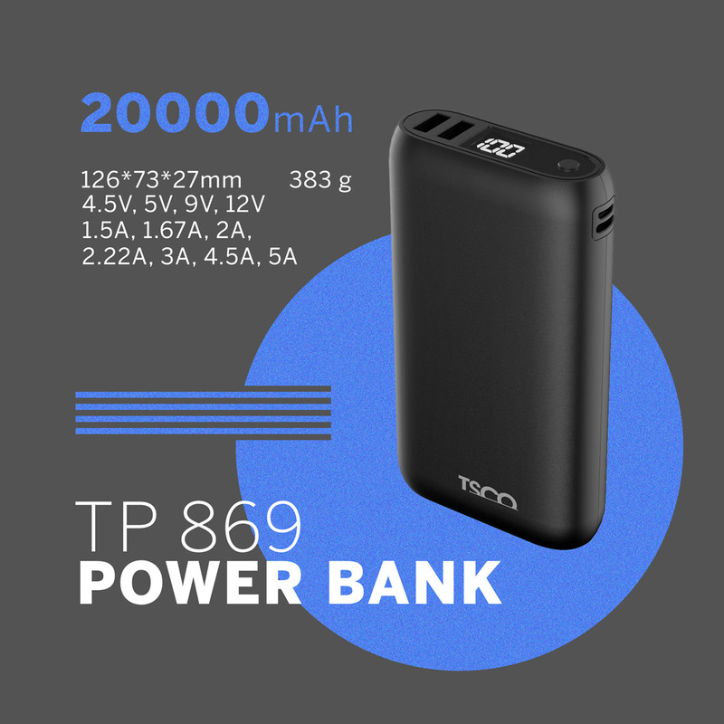 پاوربانک تسکو 22.5 وات مدل TP 869 ظرفیت 20000 میلیآمپر - Image 10