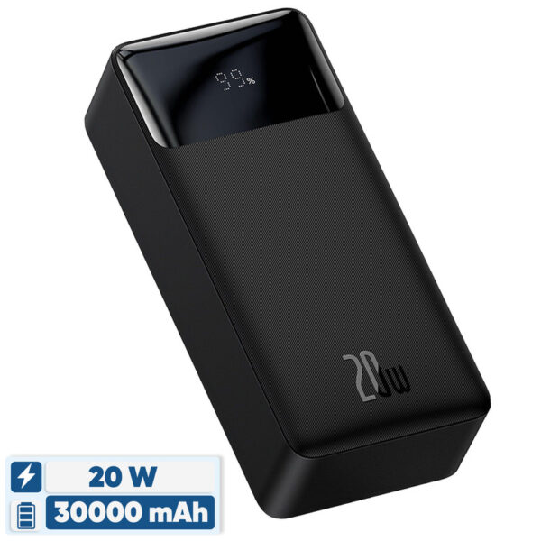 پاوربانک باسئوس 20W مدل PPBD30K ظرفیت 30000 میلی آمپر ساعت