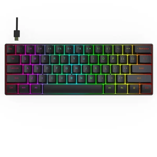 کیبورد مخصوص بازی مدل H61K_Mechanical_RGB اورجینال