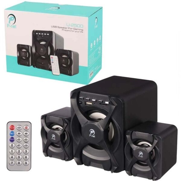 اسپیکر 3 تکه بلوتوثی P-NET پی نت مدل U2500-BT - 3 p net u2500bt 4
