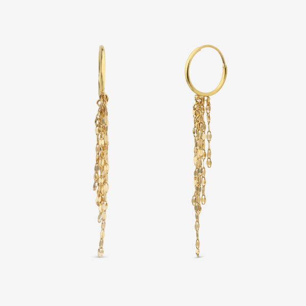 گوشواره حلقه‌ای طلا 18 عیار زنانه ناریا مدل استار کد AZ26