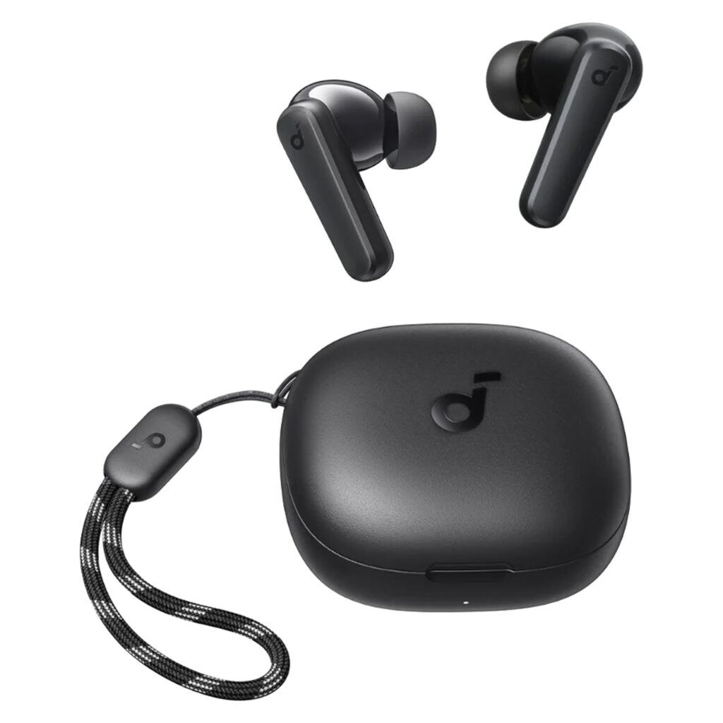 هدفون بلوتوثی انکر مدل SoundCore R50i A3949 بدون قابلیت نویز کنسلینگ، درگاه شارژ USB Type-C، دارای فناوری AI-Enhanced Calls برای کاهش نویز و بهبود مکالمات، مقاوم در برابر رطوبت و عرق