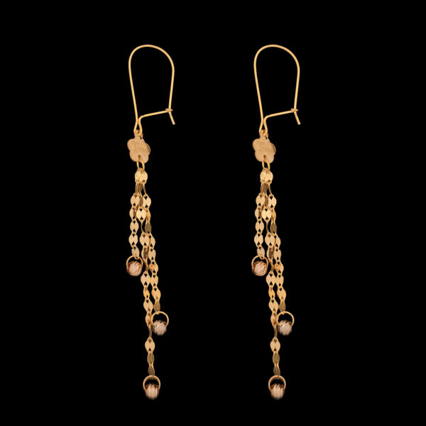گوشواره آویز طلا 18 عیار زنانه ناریا مدل استارنادو کد OR28
